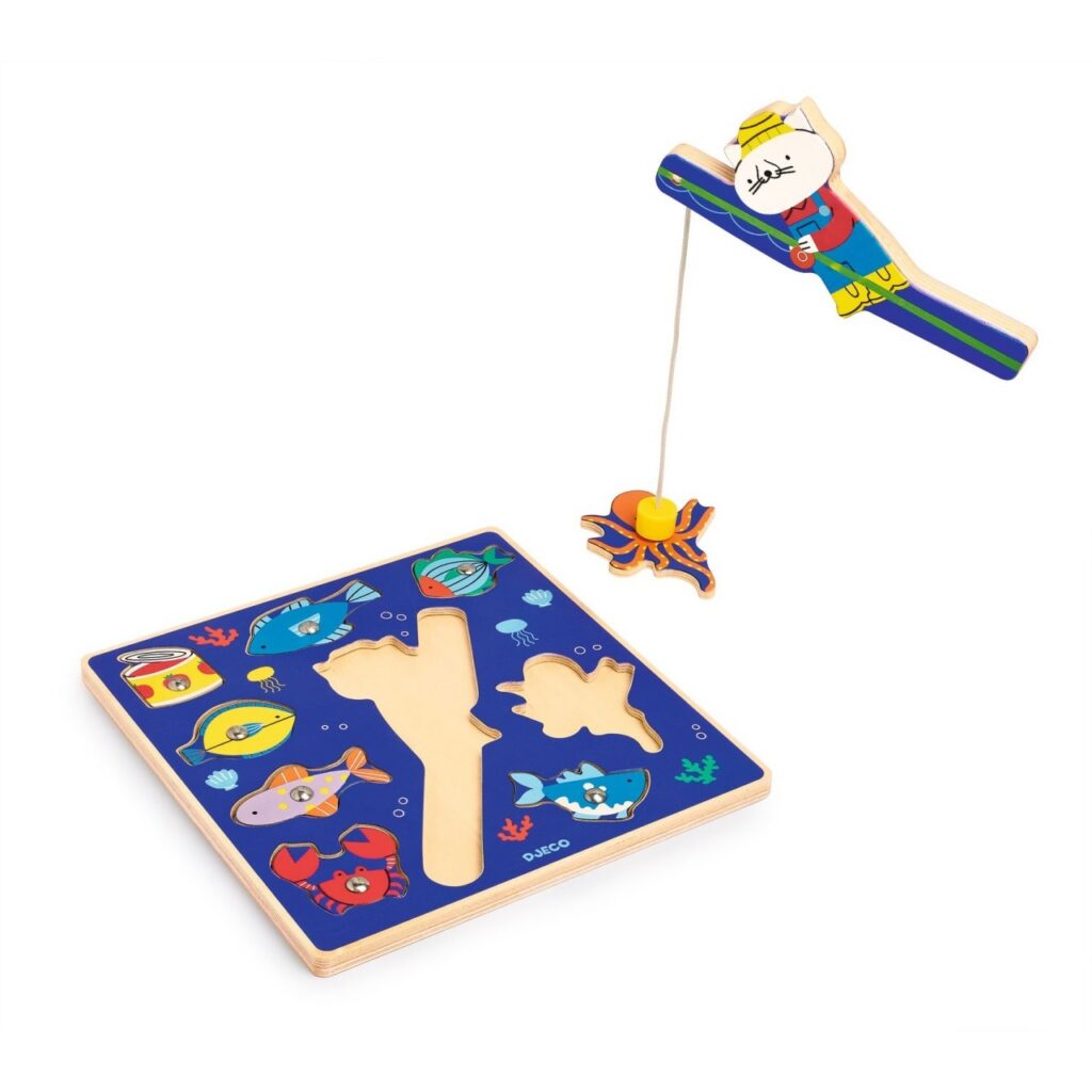 Joc pescuit magnetic și puzzle 2 în 1, Djeco