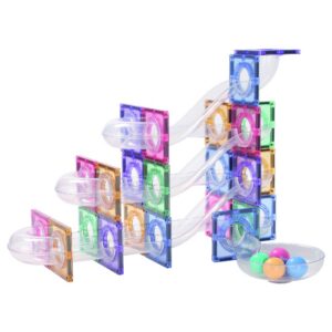 Circuit pastel cu bile 70 piese Cleverclixx.