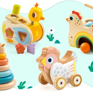 Jucărie din lemn Turn puișor Djeco