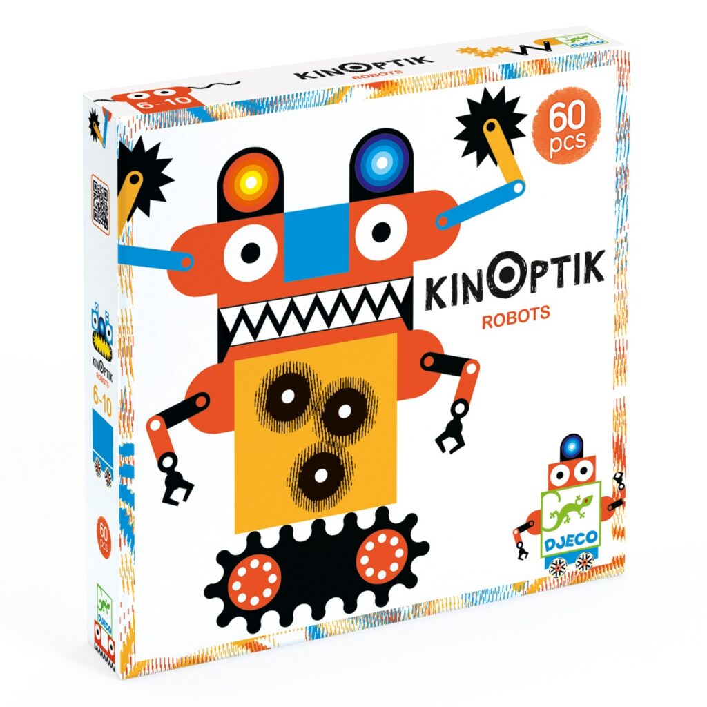 Kinoptik roboti Djeco cu piese magnetice si filtre optice pentru creativitate