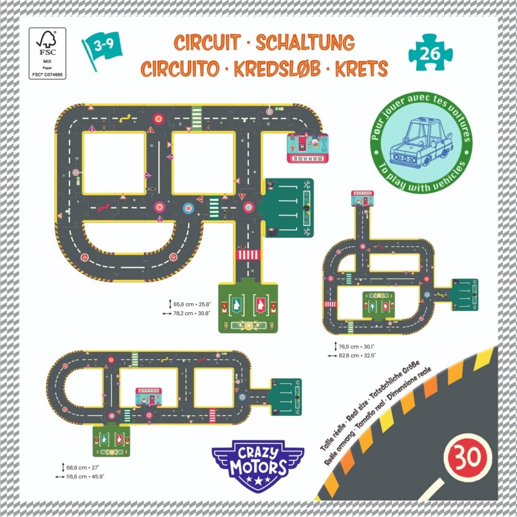 Puzzle circuit de curse gigant, Djeco