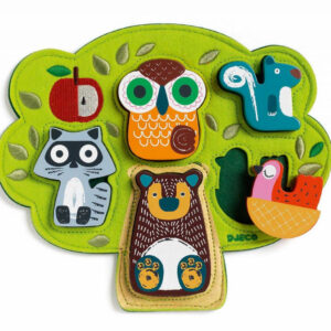 Puzzle din lemn și fetru Oski Djeco