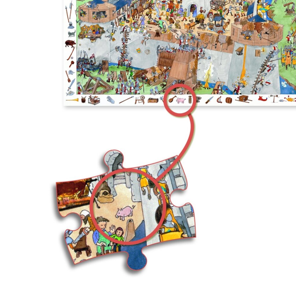 Puzzle observație Fortăreața, Djeco