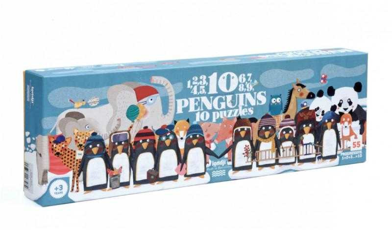 Puzzle numere 1-10 pinguini, Londji