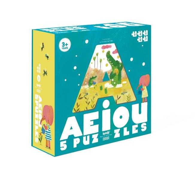 Puzzle vocale AEIOU Londji pentru alfabet și învățare prin joacă