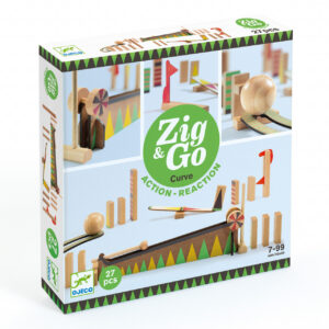 Set constructie trasee Zig & Go Djeco cu reactie in lant pentru logica si STEM