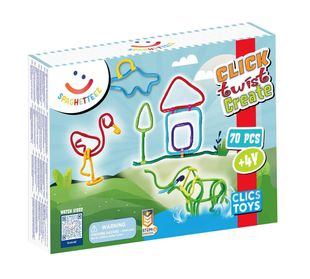 Set magnetic de construit Spaghetteez 70 piese pentru creativitate și logică