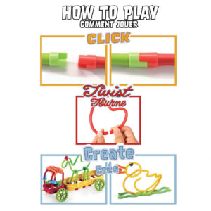 Set magnetic de construit Spaghetteez 70 piese, Clicstoys