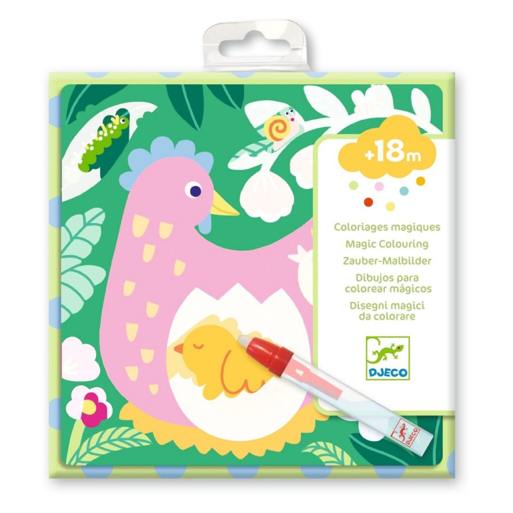 Pictură cu apă Animale din grădină Djeco